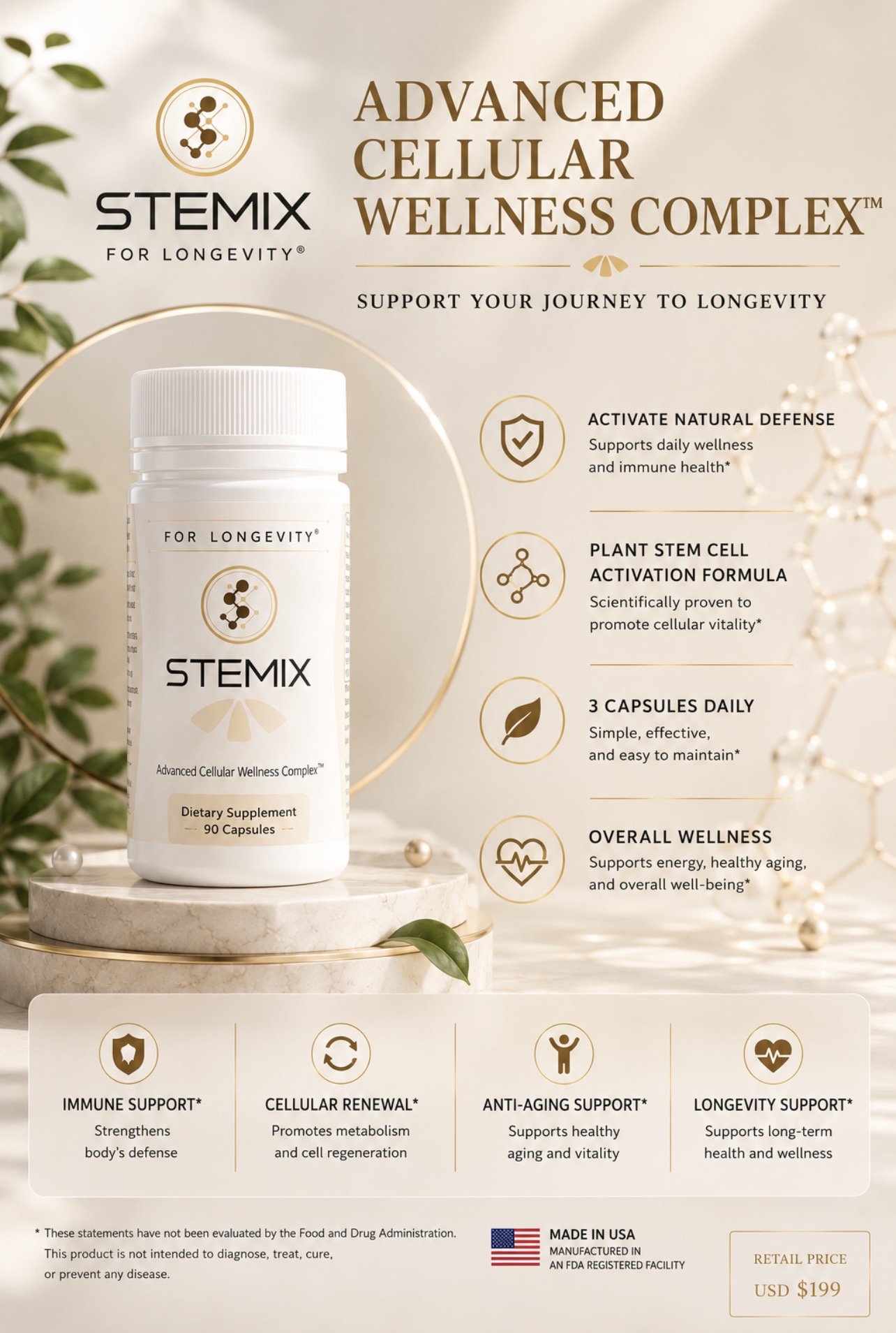 Stemix™ Cellular Longevity Complex Formula